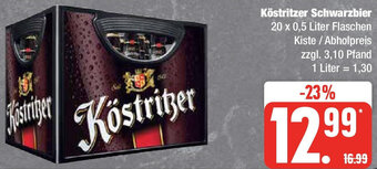 Edeka Köstritzer Schwarzbier 20 x 0,5 Liter Flaschen Angebot