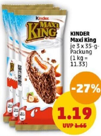 PENNY KINDER Maxi King 3 x 35-g-Packung Angebot