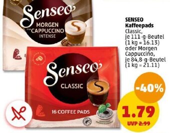 PENNY SENSEO Kaffeepads 111 g/84,8 g Beutel Angebot