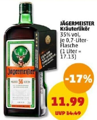 PENNY JÄGERMEISTER Kräuterlikör 0,7-Liter-Flasche Angebot