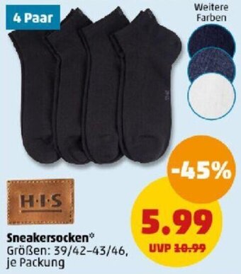 PENNY H.I.S Sneakersocken Angebot