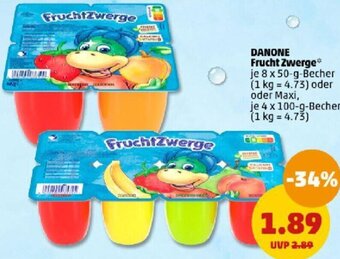 PENNY DANONE Frucht Zwerge 8 x 50-g/4 x 100-g-Becher Angebot