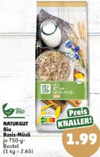 PENNY NATURGUT Bio Basis-Müsli 750-g-Beutel Angebot