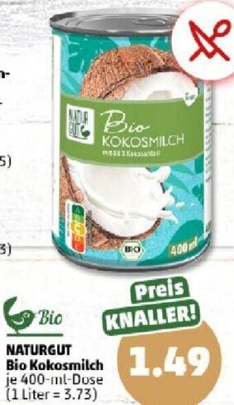 PENNY NATURGUT Bio Kokosmilch 400-ml-Dose Angebot