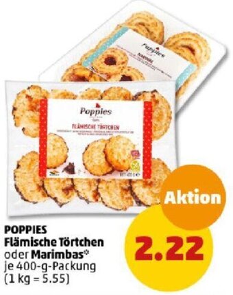 PENNY POPPIES Flämische Törtchen oder Marimbas 400-g-Packung Angebot