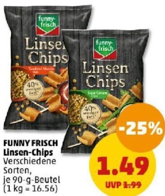 PENNY FUNNY FRISCH Linsen-Chips 90-g-Beutel Angebot