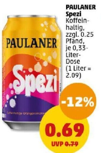 PENNY PAULANER Spezi 0,33 Liter Dose Angebot