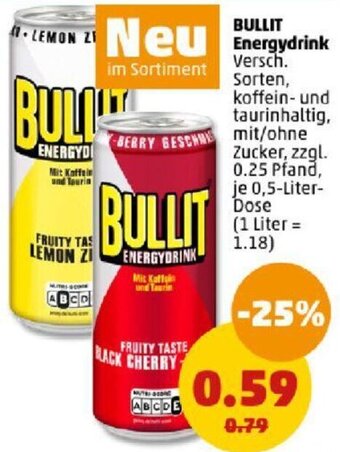 PENNY BULLIT Energydrink 0,5 Liter Angebot