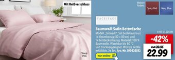 Lidl FACE2FACE Baumwoll-Satin Bettwäsche Angebot