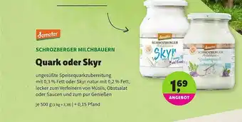 Biomarkt Demeter Schrozberger Milchbauern Quark Oder Skyr Angebot