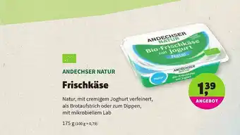 Biomarkt Andechser Natur Frischkäse Angebot