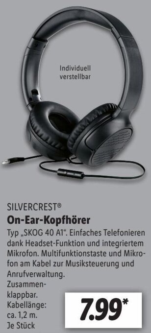 Lidl SILVERCREST On-Ear-Kopfhörer SKOG 40 A1 Angebot