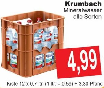 Getränke Göbel Krumbach Mineralwasser Kiste 12 x 0,7 ltr. Angebot