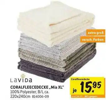 SCONTO Lavida Coralfleecedecke „mia XL” Angebot