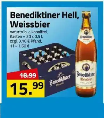 Logo Getränkemarkt Benediktiner Hell, Weissbier Angebot