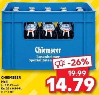 Kaufland CHIEMSEER Hell Ka. 20x0,5 L-Fl. Angebot