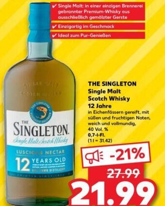 Kaufland THE SINGLETON Single Malt Scotch Whisky 12 Jahre 0,7 L-Fl. Angebot