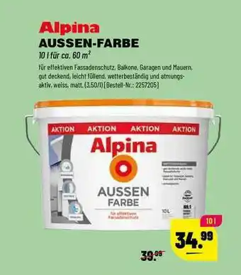 Leitermann Baumarkt Alpina Aussen-farbe Angebot