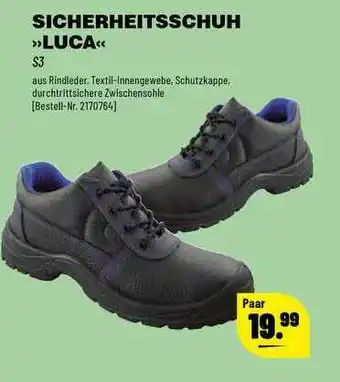 Leitermann Baumarkt Sicherheitsschuh „luca” Angebot