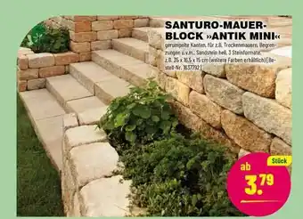 Leitermann Baumarkt Santuro-mauer-block „antik Mini” Angebot