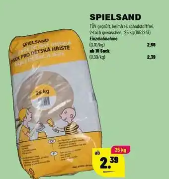 Leitermann Baumarkt Spielsand Angebot