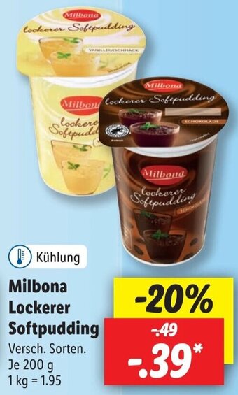 Lidl Milbona Lockerer Softpudding 200 g Angebot