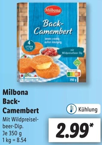 Lidl Milbona Back-Camembert 350 g Angebot