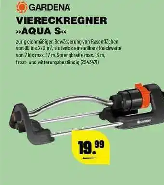 Leitermann Baumarkt Gardena Viereckregner „aqua S” Angebot