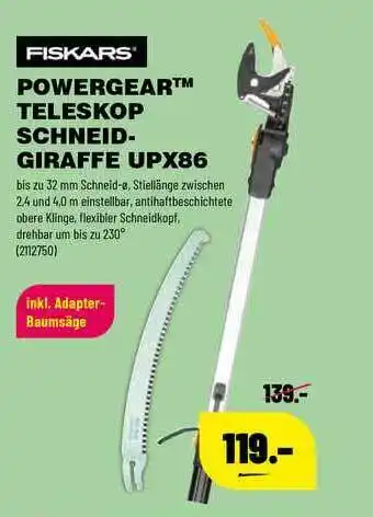 Leitermann Baumarkt Fiskars Powergear Teleskop Schneidgiraffe Upx86 Angebot