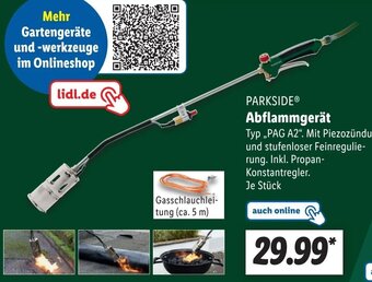 Lidl PARKSIDE Abflammgerät PAG A2 Angebot