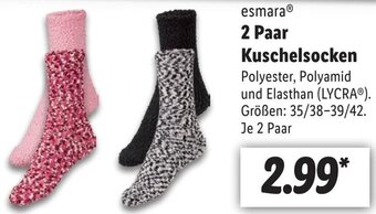 Lidl esmara 2 Paar Kuschelsocken Angebot