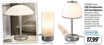 Lidl LIVARNO home LED Tischleuchte mit Touchdimmer Angebot