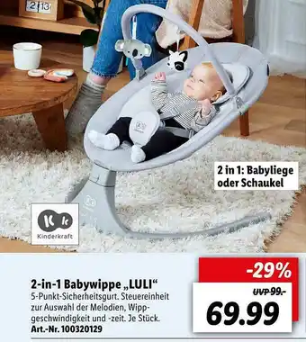 Lidl Kinderkraft 2in1 Babywippe „luli” Angebot