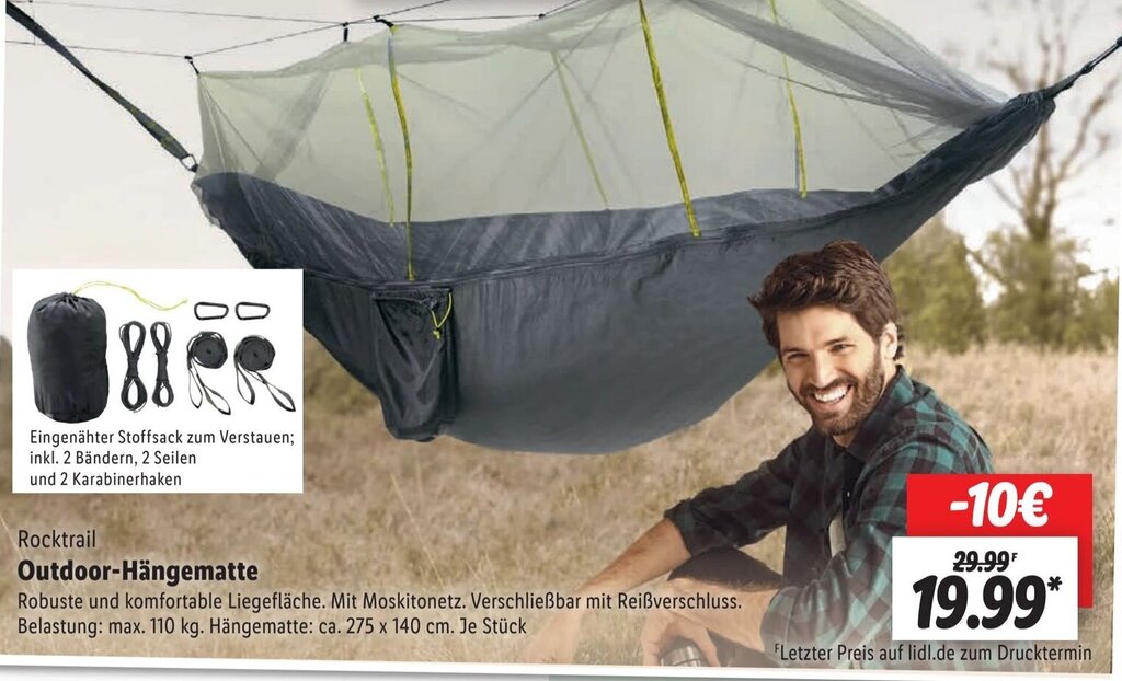 Rocktrail Outdoor-Hngematte Angebot bei Lidl