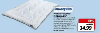 Lidl Dunlopillo Premium Ganzjahres-bettdecke „life” Angebot