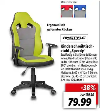 Lidl Amstyle Kinderschreibtischstuhl „speedy” Angebot