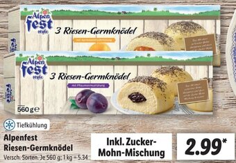 Lidl Alpenfest Riesen-Germknödel 560 g Angebot