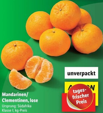 Lidl Mandarinen/ Clementinen, lose Angebot