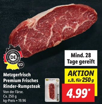 Lidl Metzgerfrisch Premium Frisches Rinder-Rumpsteak 250 g Angebot