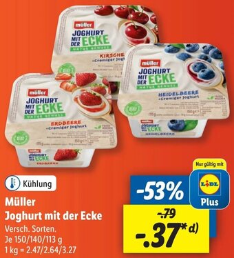 Lidl Müller Joghurt mit der Ecke 150/140/113 g Angebot