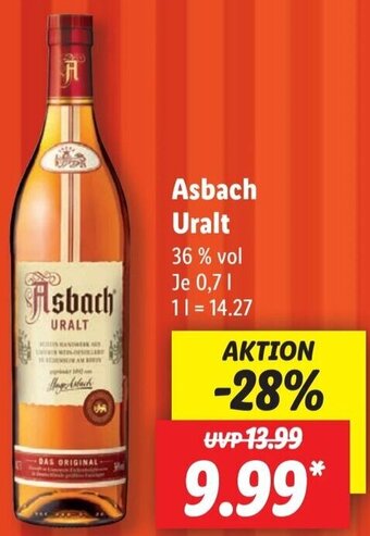 Lidl Asbach Uralt 0,7 L Angebot