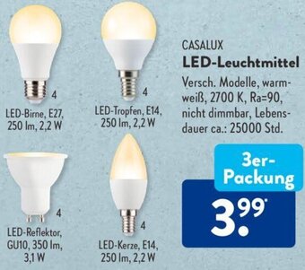 Aldi Süd CASALUX LED-Leuchtmittel 3er-Packung Angebot