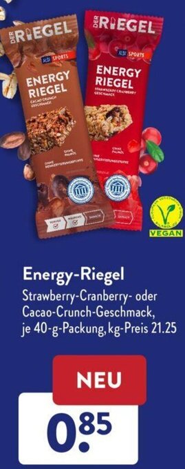 Aldi Süd Energy-Riegel 40-g-Packung Angebot