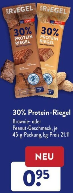 Aldi Süd 30% Protein-Riegel 45 g Packung Angebot