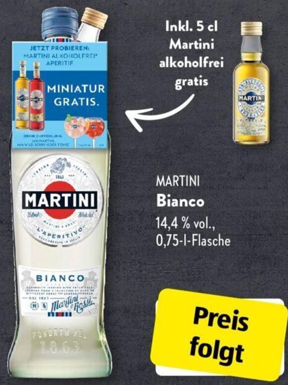 MARTINI Bianco 0,75 L Flasche Angebot bei Aldi Süd