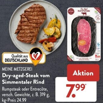 Aldi Süd MEINE METZGEREI Dry aged Steak vom Simmentaler Rind Angebot