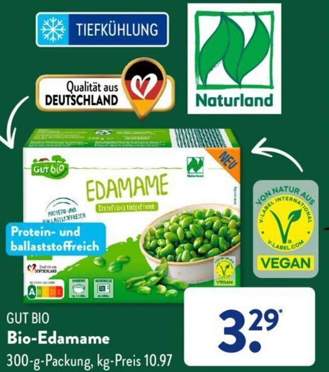 GUT BIO BioEdamame 300g Packung Angebot bei Aldi Süd