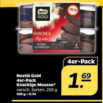 NETTO Nestlé Gold 4er-pack Knackige Mousse Angebot