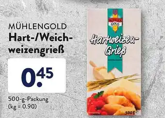 Aldi Süd Mühlengold Hart- Weichweizengrieß Angebot