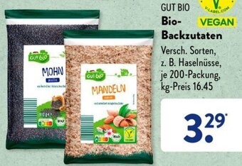 Aldi Süd GUT BIO Bio-Backzutaten 200-Packung Angebot